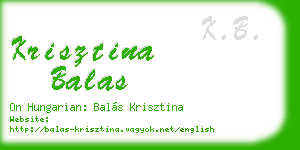 krisztina balas business card