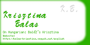 krisztina balas business card